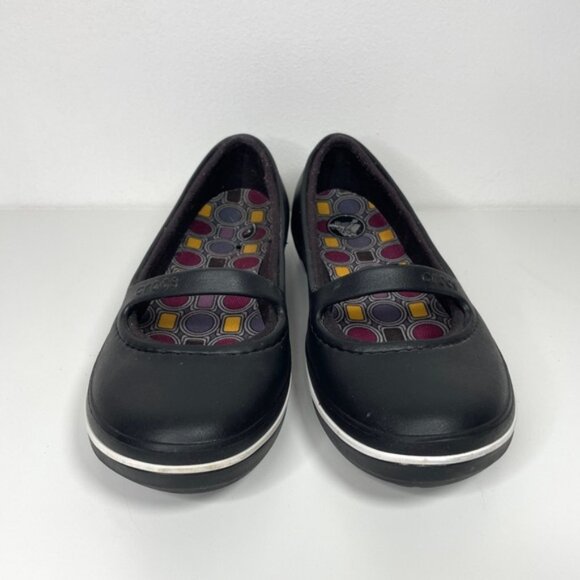 Crocs Mary Jane Slip On Flats Comfort Sz 7W - Picture 4 of 10